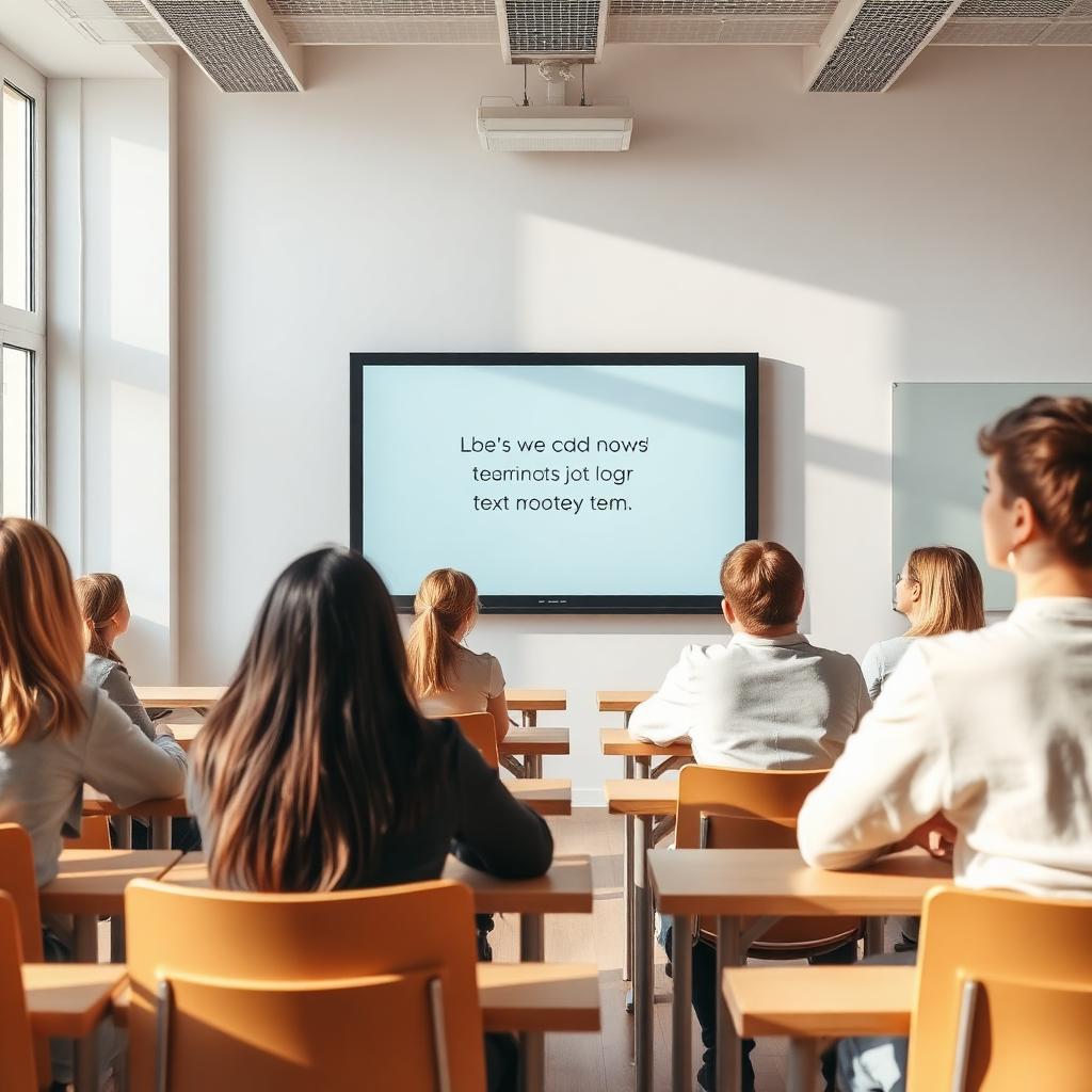 Lärare i klassrum med DirektText-textning